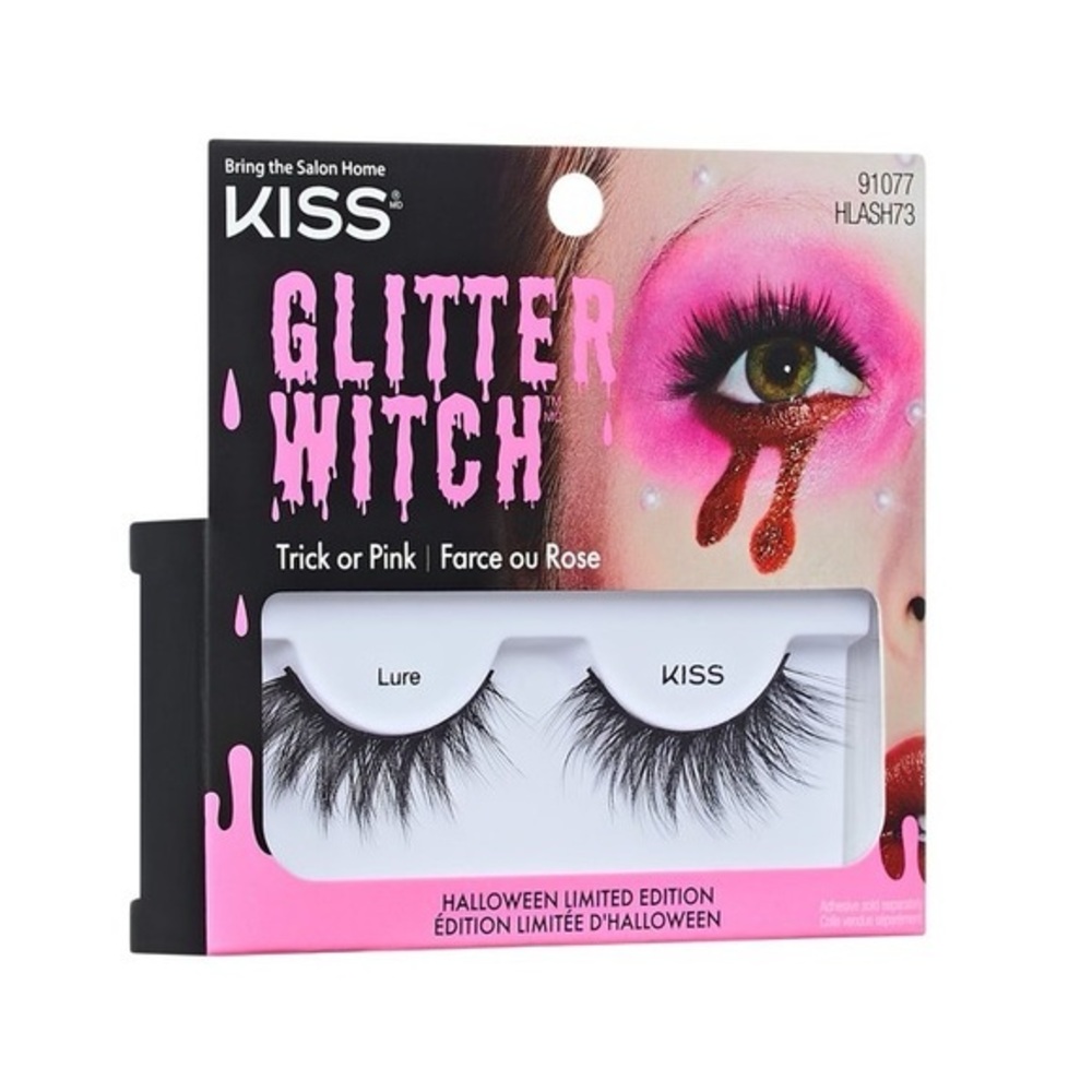 NWT KISS Halloween Limited Edition Glitter Witch False Eyelashes, 1 Pair - Lure